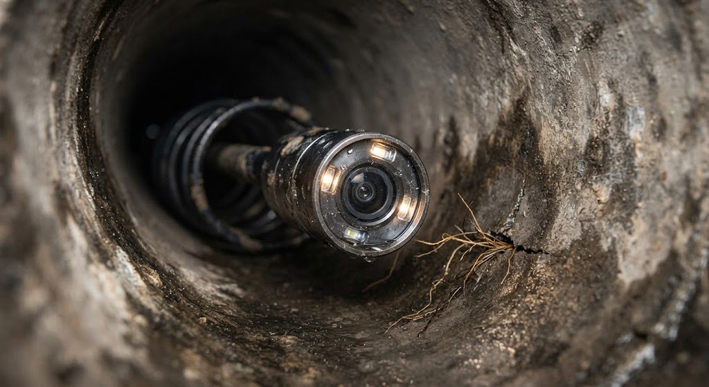 Technician performing under slab leak detection in Egg Harbor Township home